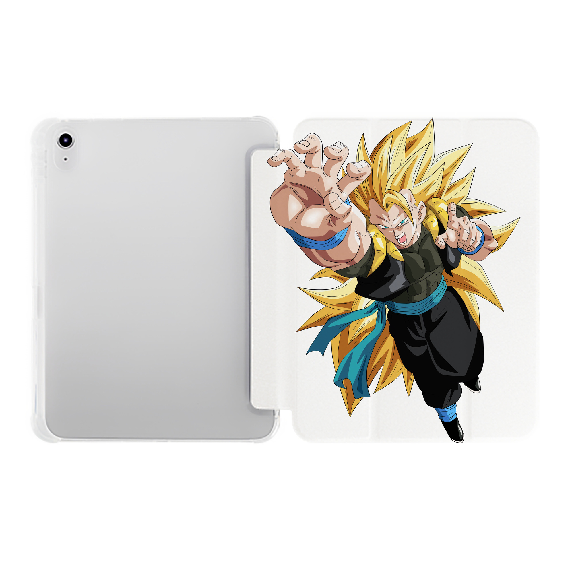 （画像用） ドラゴンボール ベジータ四世（Bejīta Yonsei）DRAGON BALL Vegeta IV IPad ケース ペン収納付き 三つ折りスタンド PUレザー×シリコン 対応機種9.5/10.5/10.9インチ